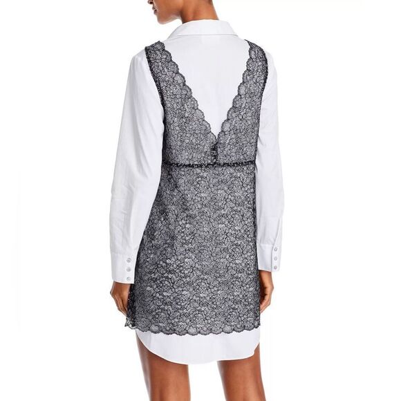 Cinq à Sept Catilina Lace Overlay Dress size L - Picture 3 of 15